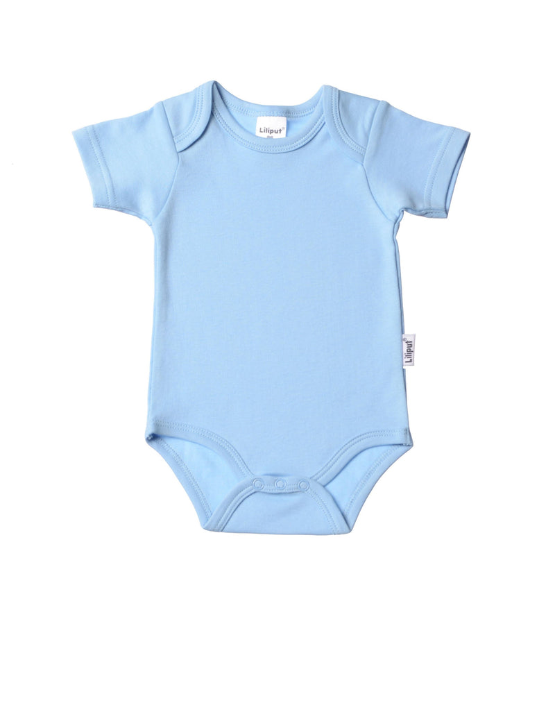 Kurzarmbody hellblau Bio-Baumwolle