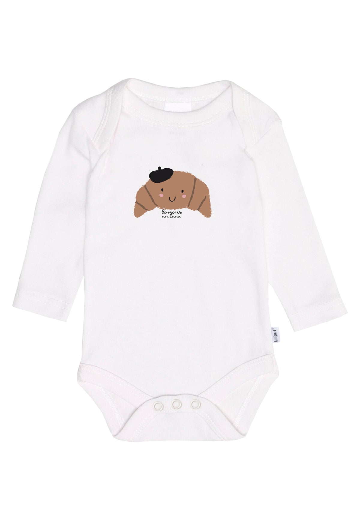 3-teiliges Set, Langarmbody Croissant