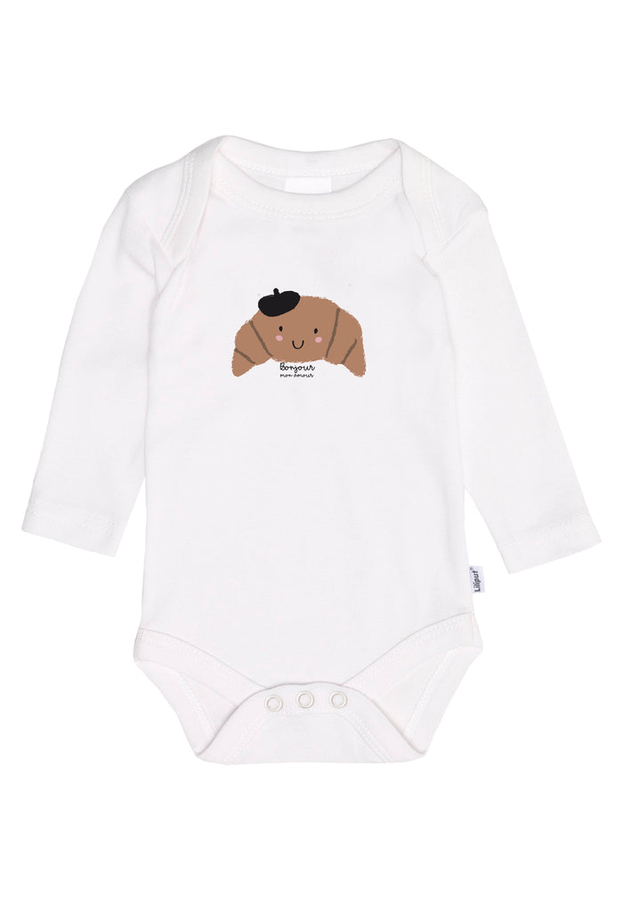 3-teiliges Set, Langarmbody Croissant