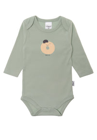 Langarmbody in schilf mit Donut Print