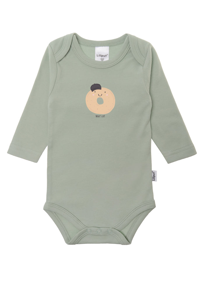 Langarmbody in schilf mit Donut Print