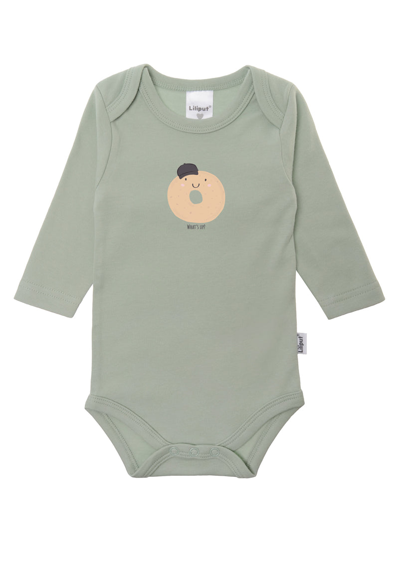 Langarmbody in schilf mit Donut Print