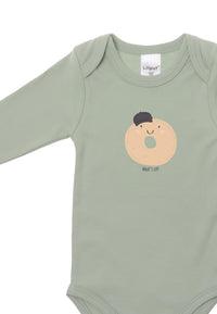 Langarmbody in schilf mit Donut Print