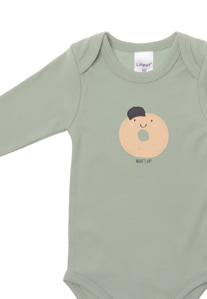 Langarmbody in schilf mit Donut Print