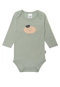 Amineckbody in schilf mit Hamburger Franzbrötchen Print und dem passenden Spruch "moin".