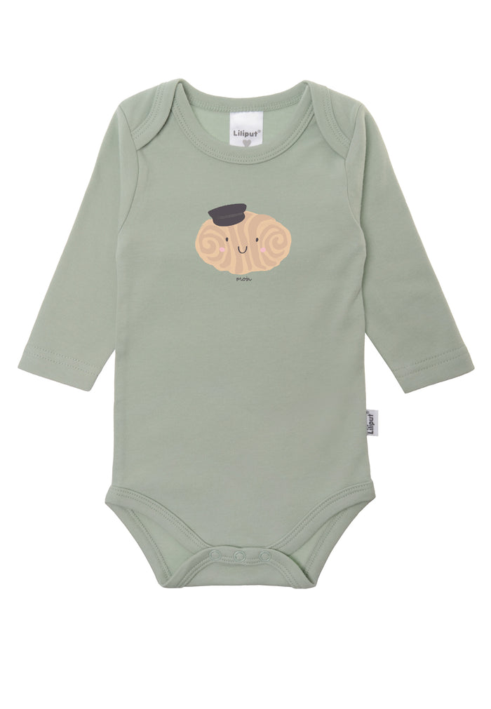 Amineckbody in schilf mit Hamburger Franzbrötchen Print und dem passenden Spruch "moin".