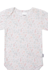 2er-Pack Langarmbodys in rosé und Blumen mit Print "Boo Crew"