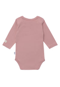Rückseite des rosè Langarmbodys.