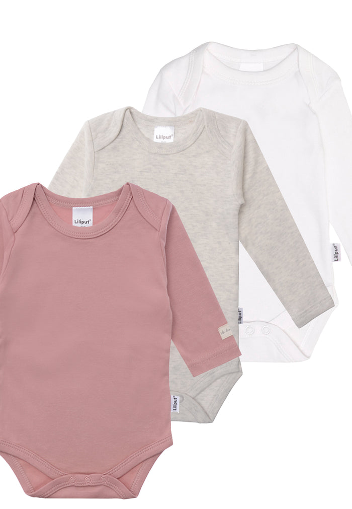 Detailfoto Dreierpack Bodys Langarm