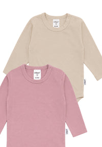 Liliput 2er-Pack Shirtbody Langarm Beige & Rosenholz