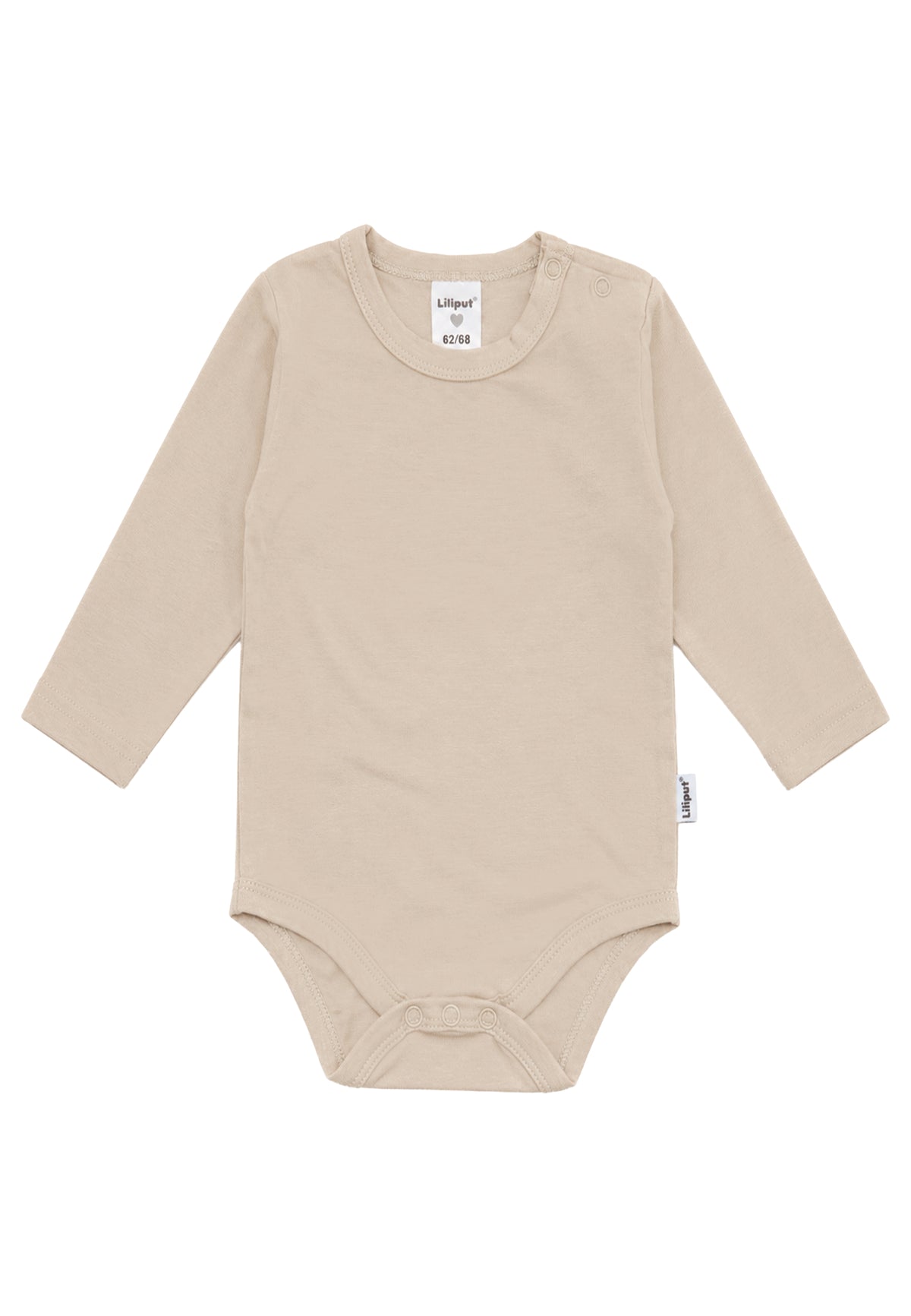Shirtbody Langarm in Beige
