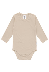 Shirtbody Langarm in Beige
