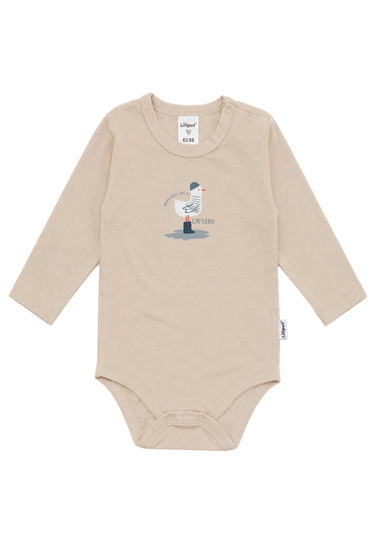 Liliput Shirtbody Langarm "Möwe" Beige