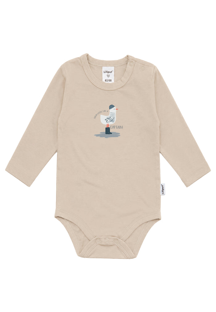 Liliput Shirtbody Langarm "Möwe" Beige