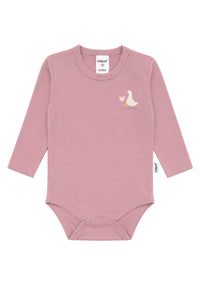 Liliput Shirtbody Langarm "Hello There" Rosenholz