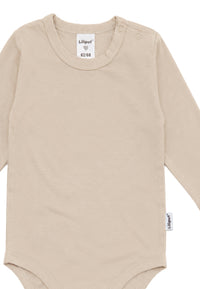 Shirtbody Langarm in Beige