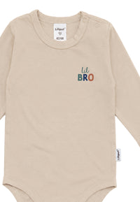 Liliput Shirtbody Langarm "Lil Bro" Beige
