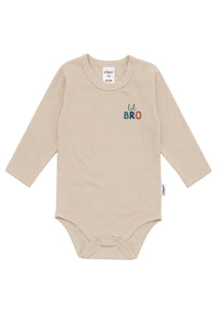 Liliput Shirtbody Langarm "Lil Bro" Beige