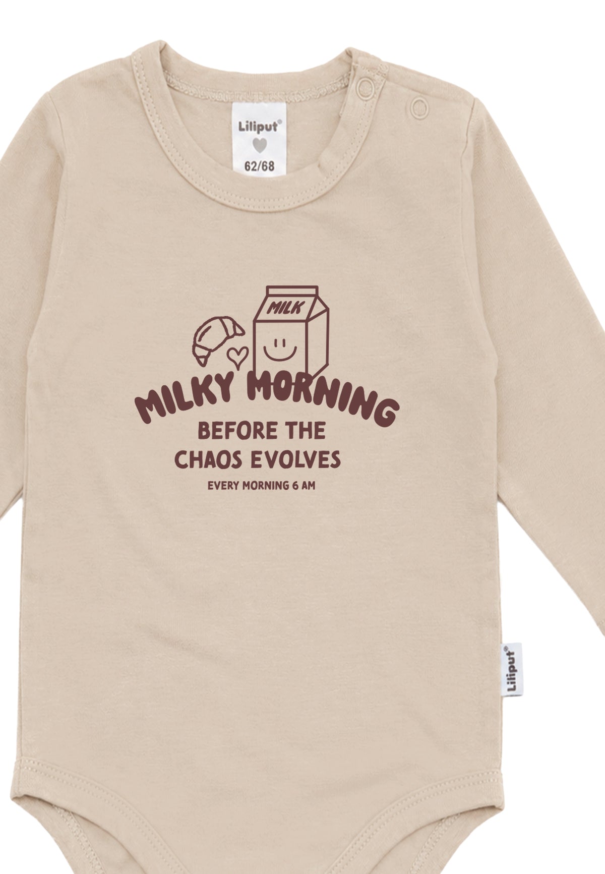 Liliput Shirtbody Langarm "Milky Morning" Beige