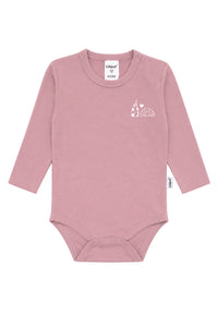 Liliput Shirtbody Langarm "Milch & Croissant" Rosenholz