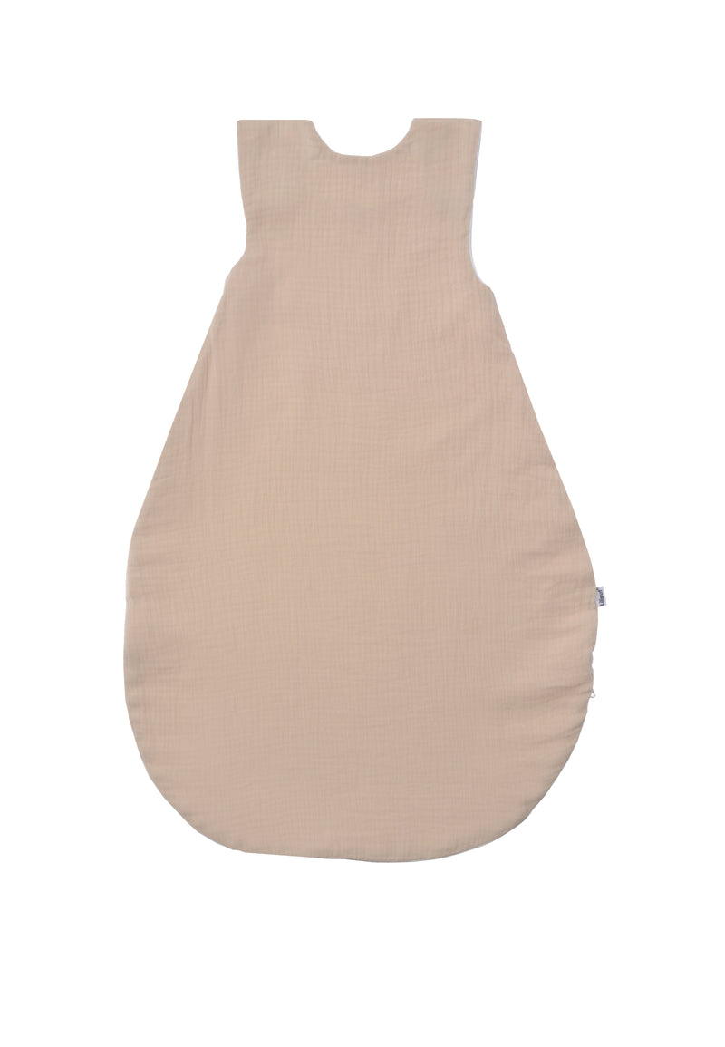 Rückseite des Sommer Schlafsacks in beige.