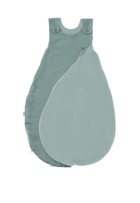 Detailansicht des Baumwollschlafsacks für den Sommer.