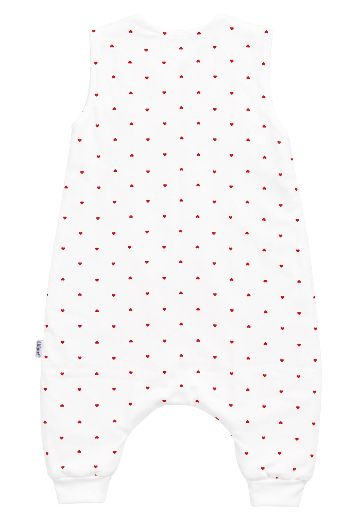 2-teiliges Baby-Schlafset mit Herzchenprint in Weiß & Rot