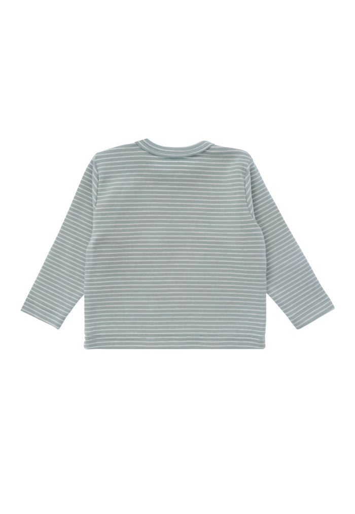 Langarmshirt in schilf-ecru-geringelt Rückseite