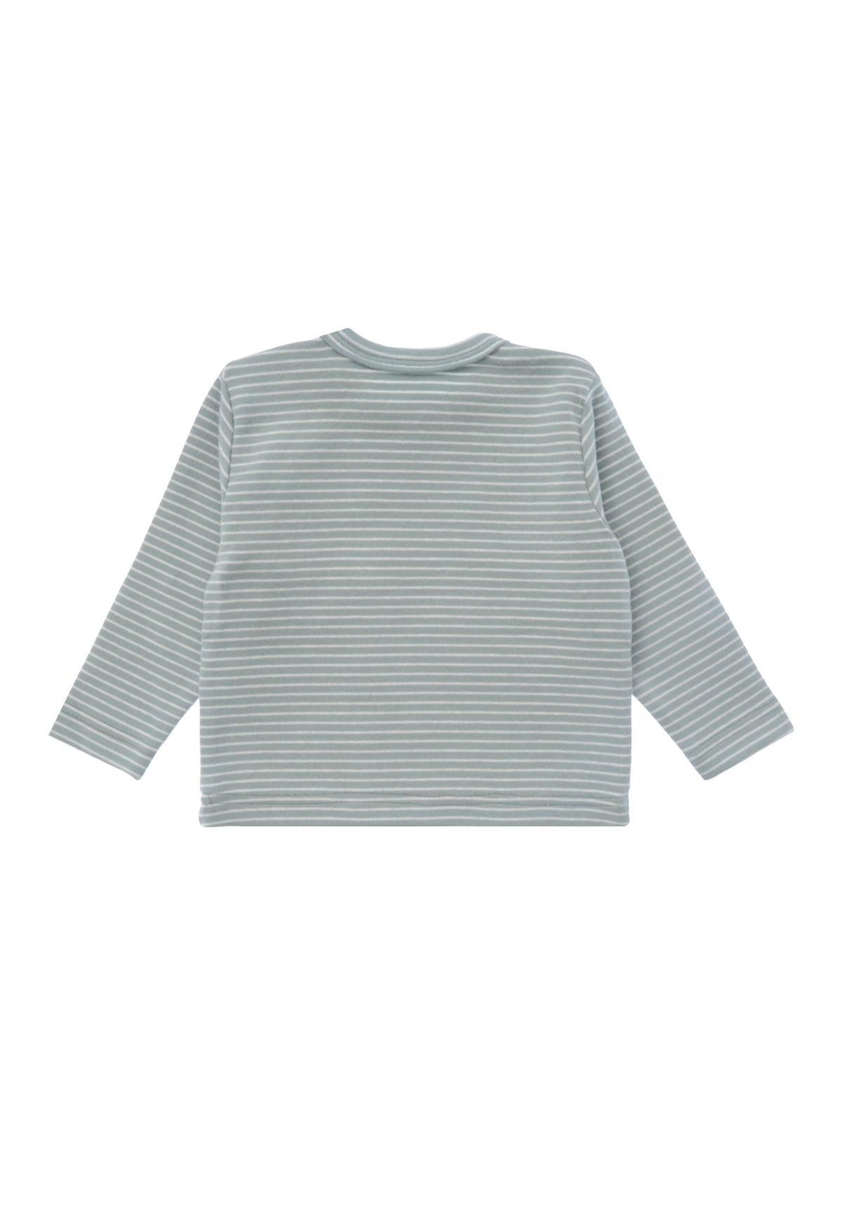 Langarmshirt in schilf-ecru-geringelt Rückseite