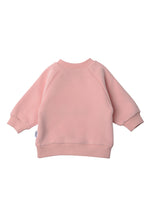 Rückseite des Sweatshirts in rosa.