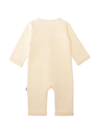 Rückseite Ribstrick Overall in ecru