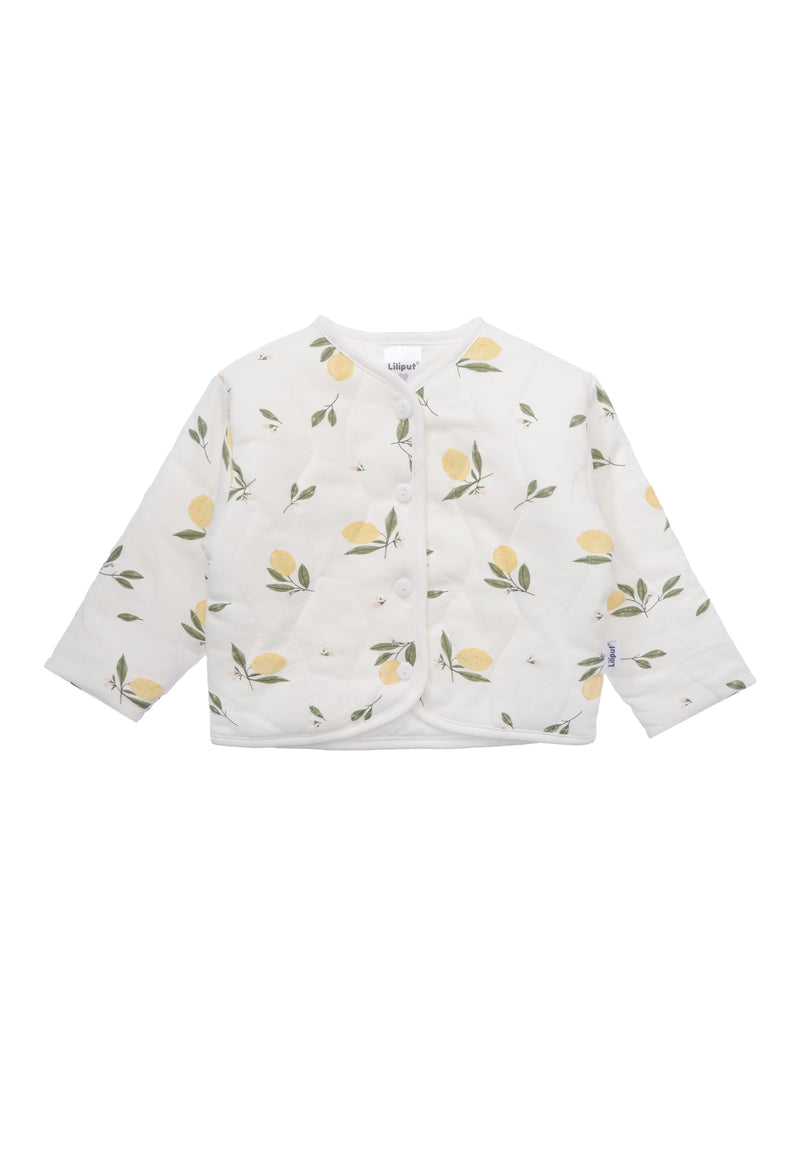 3-teiliges Kinderset Little Lemon – Jacke, Shirt & Leggings mit Zitronenprint