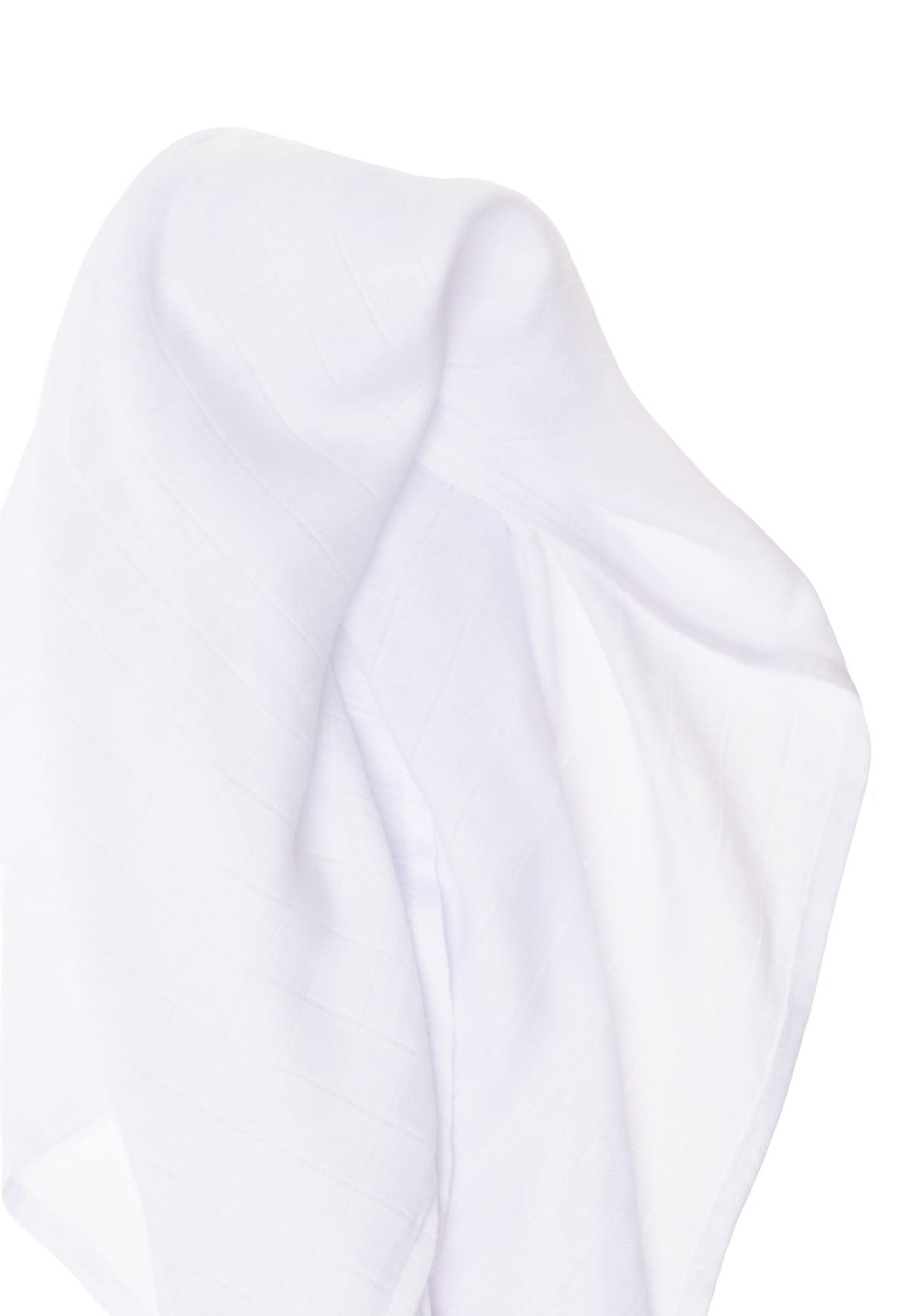 2er Pack Musselintücher in weiß und weiß mit Herzchen-Print