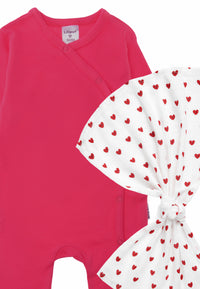 2-teiliges Set in himbeer