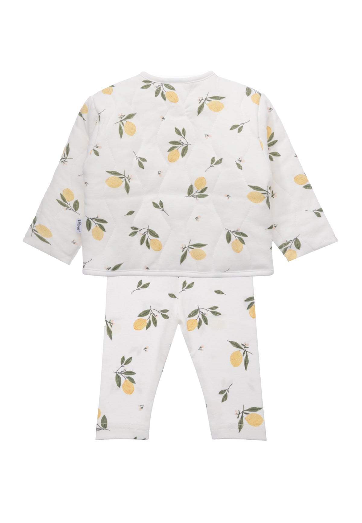 3-teiliges Kinderset Little Lemon – Jacke, Shirt & Leggings mit Zitronenprint