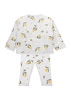 3-teiliges Kinderset Little Lemon – Jacke, Shirt & Leggings mit Zitronenprint