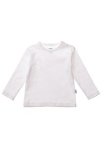 Langarmshirt in weiß aus 100% Baumwolle.