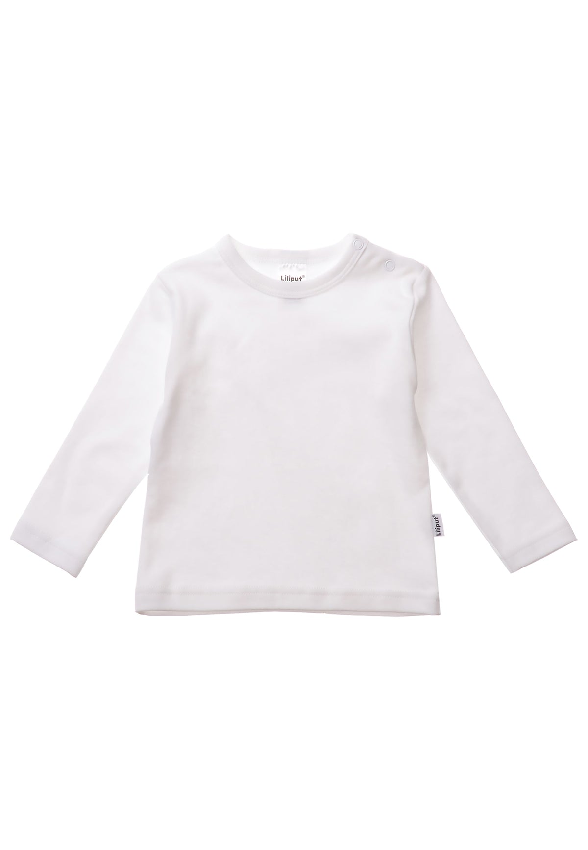 Langarmshirt in weiß aus 100% Baumwolle.
