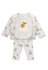 3-teiliges Kinderset Little Lemon – Jacke, Shirt & Leggings mit Zitronenprint
