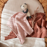 Kuscheltuch mit Panda, rose von Ava & Yves