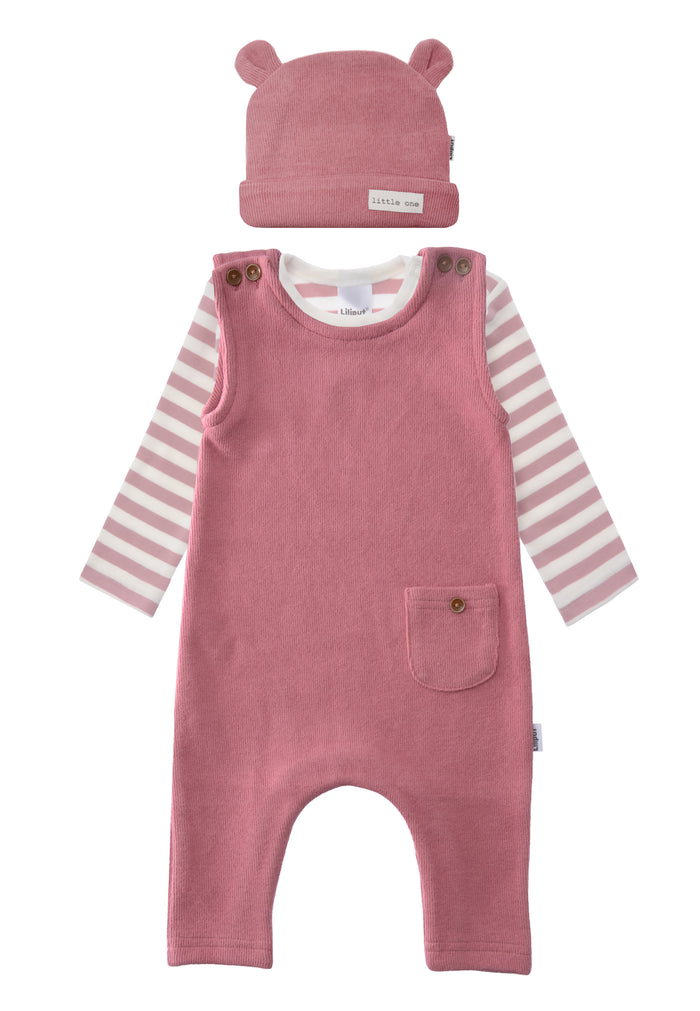 Ribstrick Set in rosenholz, 3-teilig