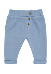 3-teiliges Rib-Strick-Set in Hellblau und Hellblau-gestreift