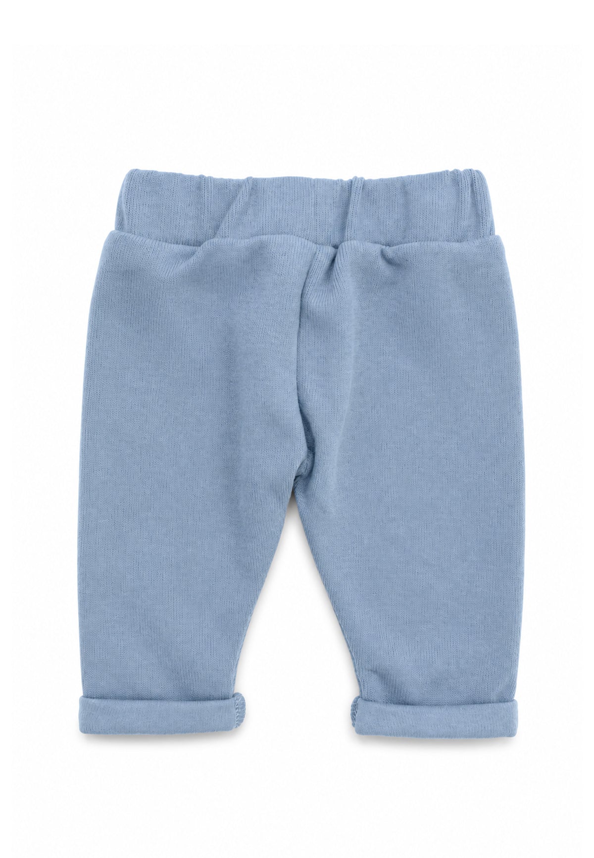 3-teiliges Rib-Strick-Set in Hellblau und Hellblau-gestreift