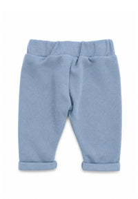 3-teiliges Rib-Strick-Set in Hellblau und Hellblau-gestreift
