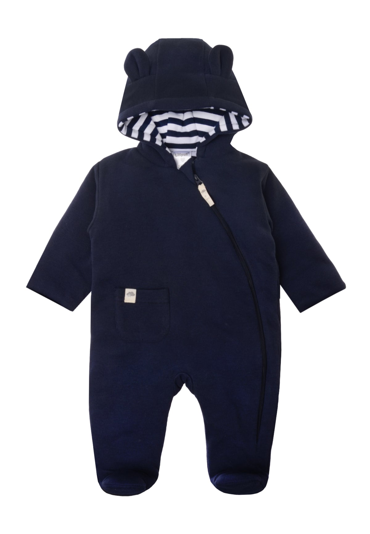 Wattierter Rib Overall in marine