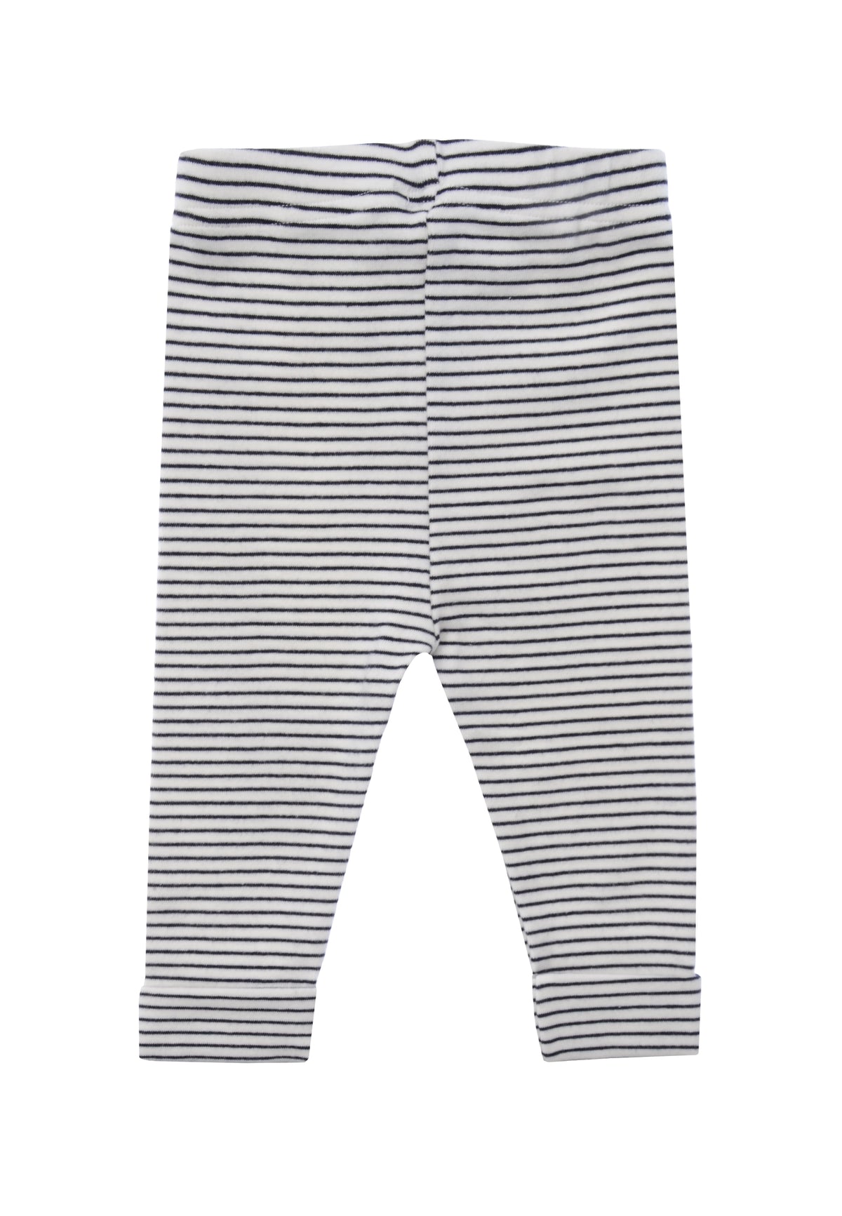 Rückseite Leggings Schwarz-weiß geringelt