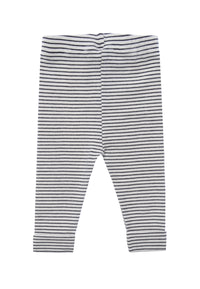 Rückseite Leggings Schwarz-weiß geringelt