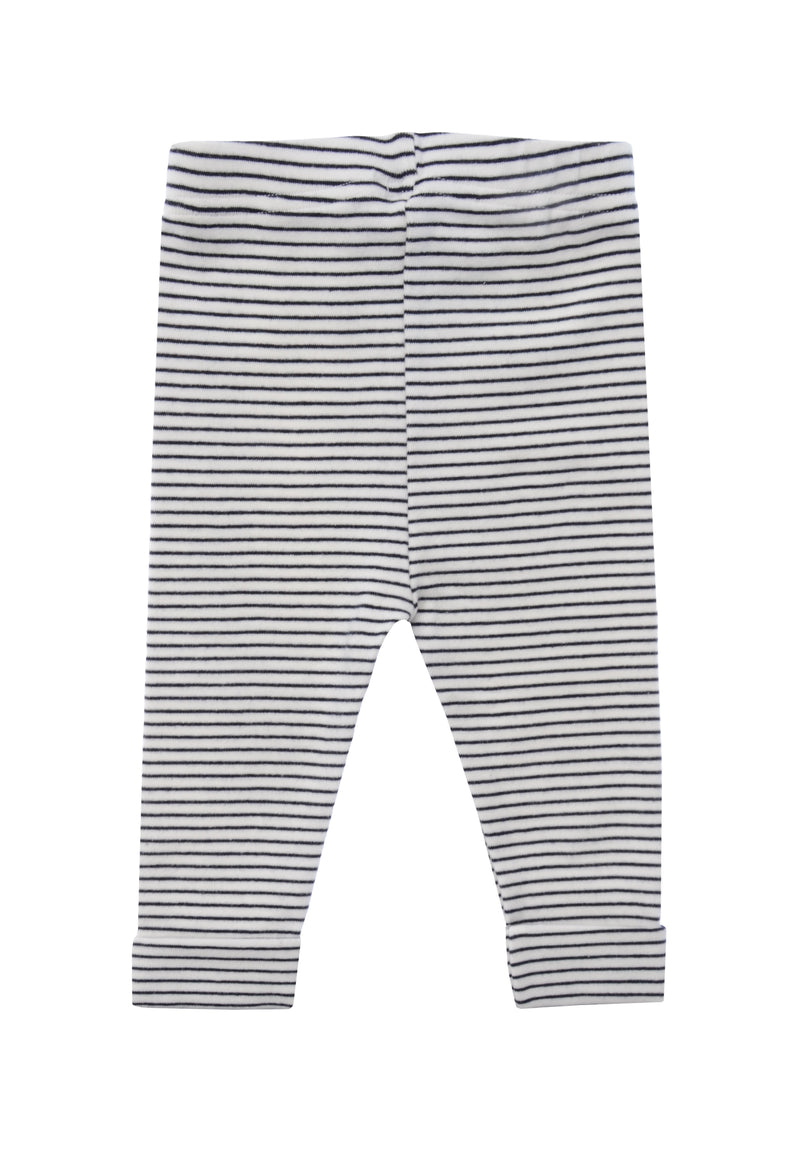 Rückseite Leggings Schwarz-weiß geringelt