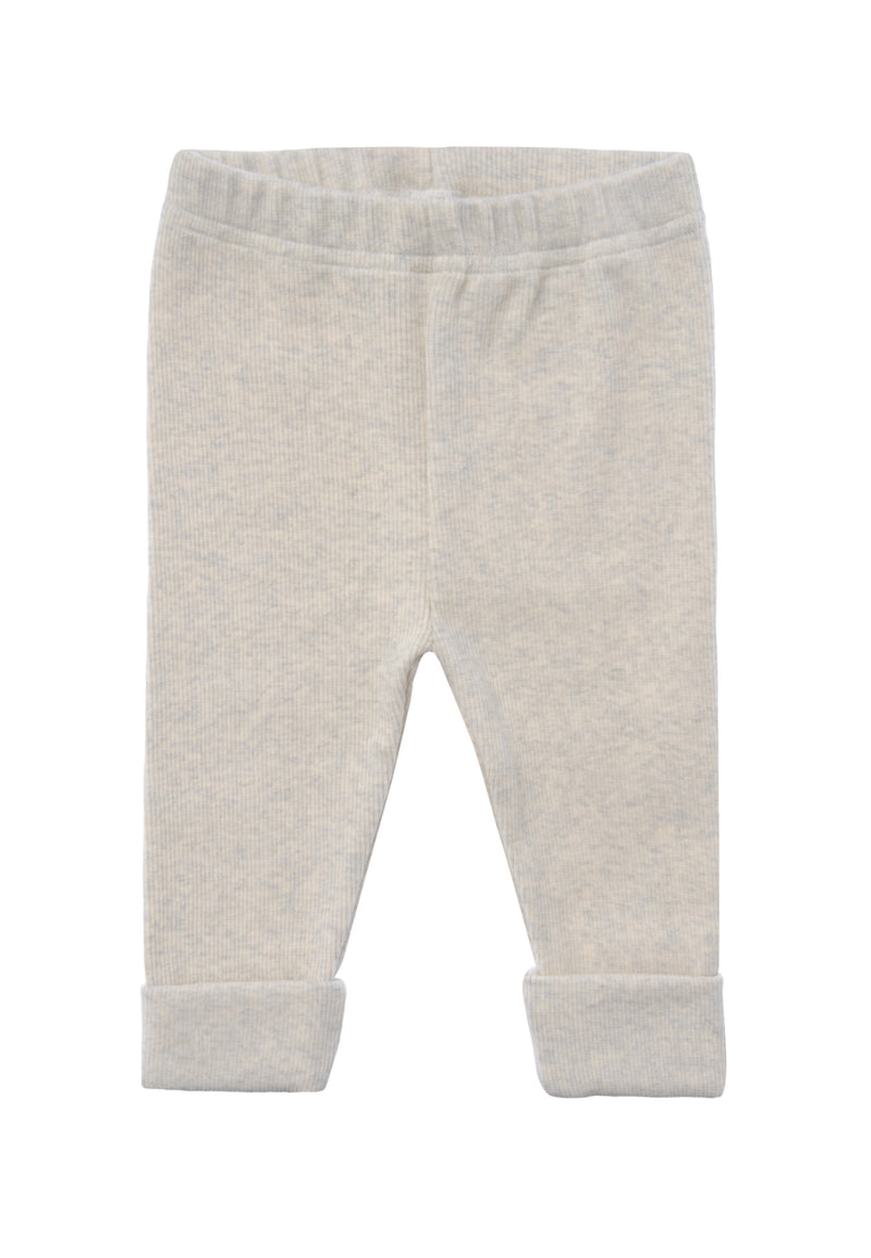 Frontansicht der Leggings in grau melange.