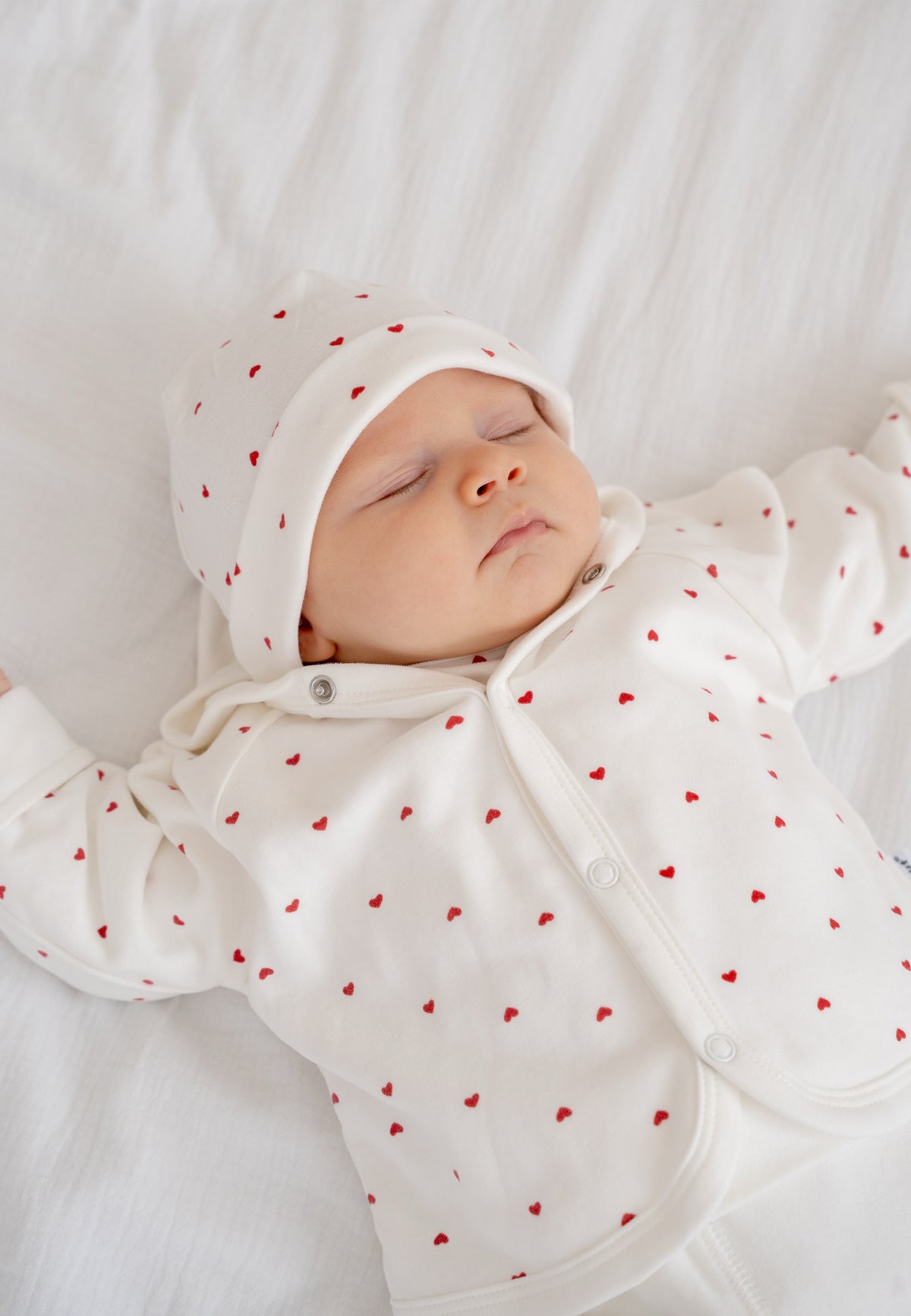 Baby-Set 4 teilig mit Herzchen Print